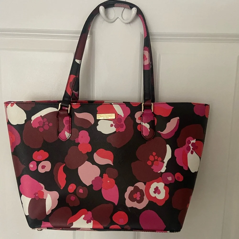 New Kate Spade Laurel Way Floral Satchel Bag Leather WKRU4099